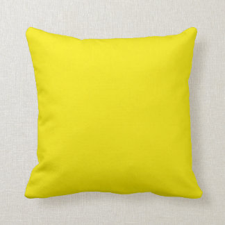 Solid bright canary yellow cushion