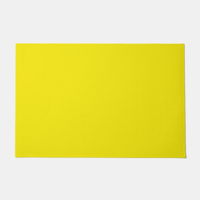 Solid bright canary yellow doormat (Front)