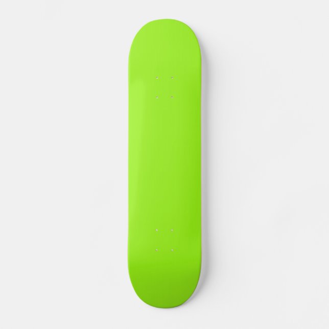 Solid Bright Chartreuse Green Skateboard (Front)