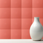 Solid bright coral ceramic tile<br><div class="desc">Solid bright coral design.</div>