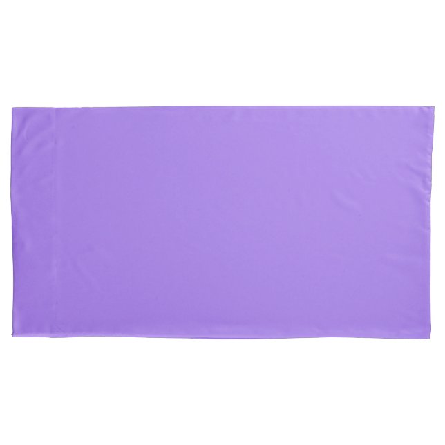 Solid Bright Lavender Purple Pillowcase (Front-Left)