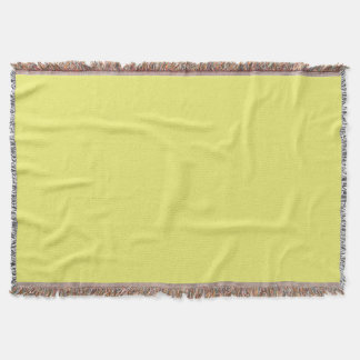 Solid Bright Lemon Yellow Throw Blanket 