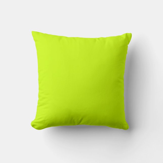 solid bright lime green pillow (Front)