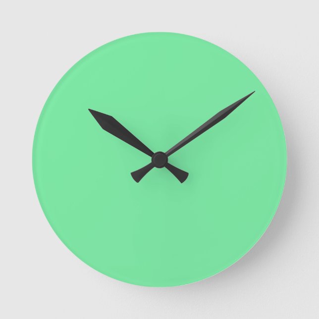 Solid Bright Lime Green Wall Clock (Front)
