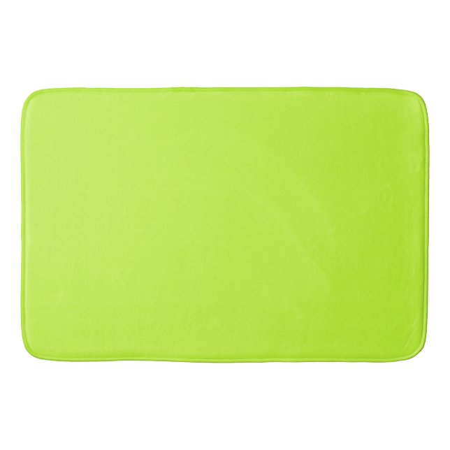 Solid bright lime light green bath mat (Front)