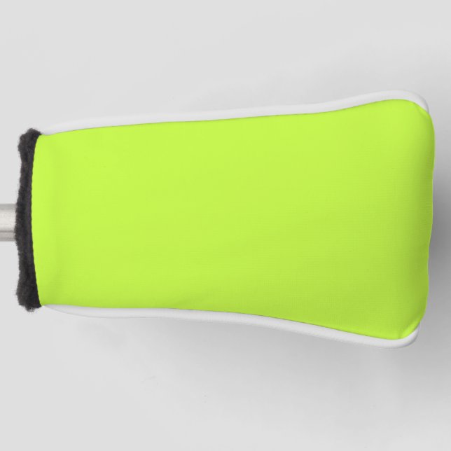 Solid bright lime light green golf head cover (Front)