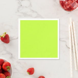 Solid bright lime light green napkin
