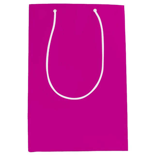 Solid Bright Magenta Medium Gift Bag (Front)