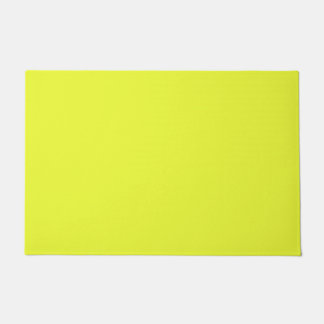 Solid bright sweet lemon yellow doormat