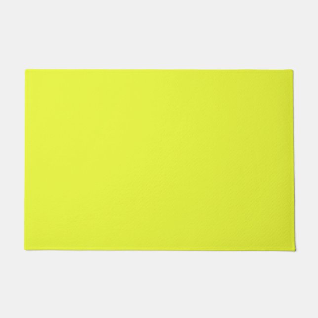 Solid bright sweet lemon yellow doormat (Front)