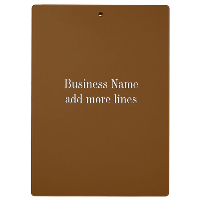 Solid Brown Business Clipboard (Back)
