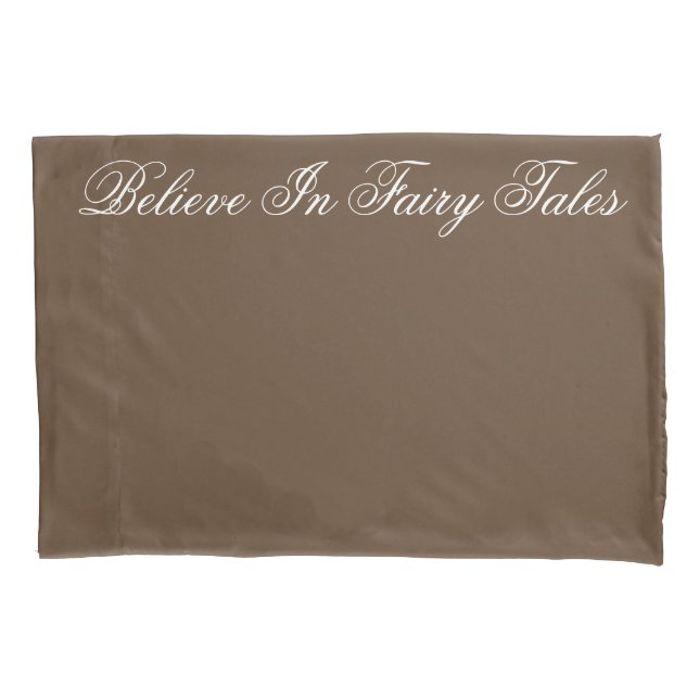 Solid Brown With Trpography Pillowcase (Front-Left)