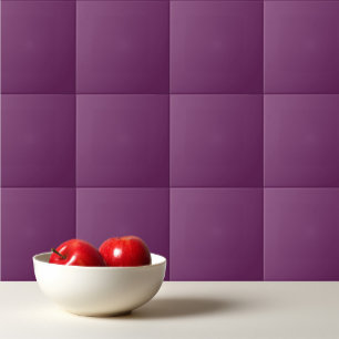 Solid byzantine plum purple ceramic tile