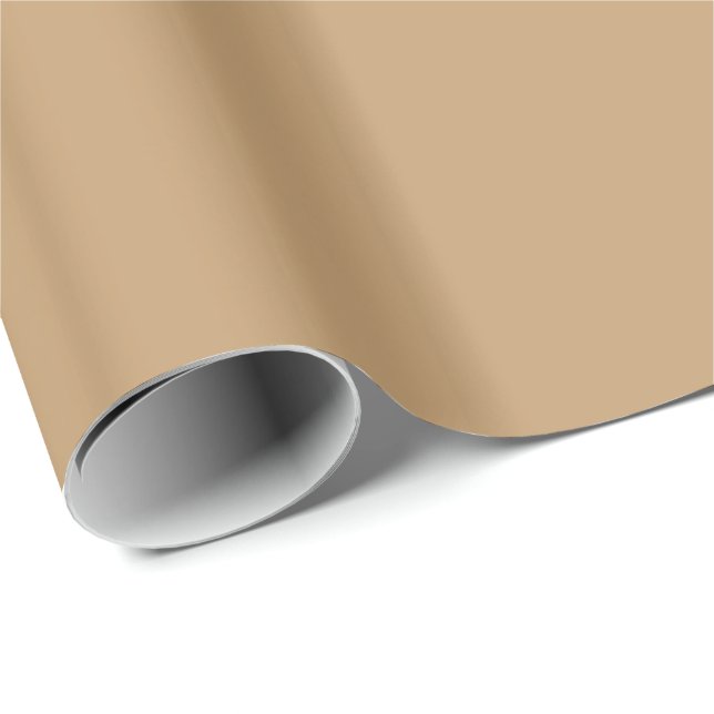 Solid Camel Brown Wrapping Paper (Roll Corner)