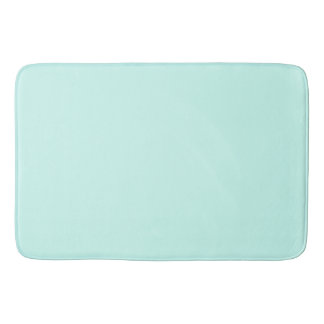 Solid cameo green mint soft turquoise bath mat