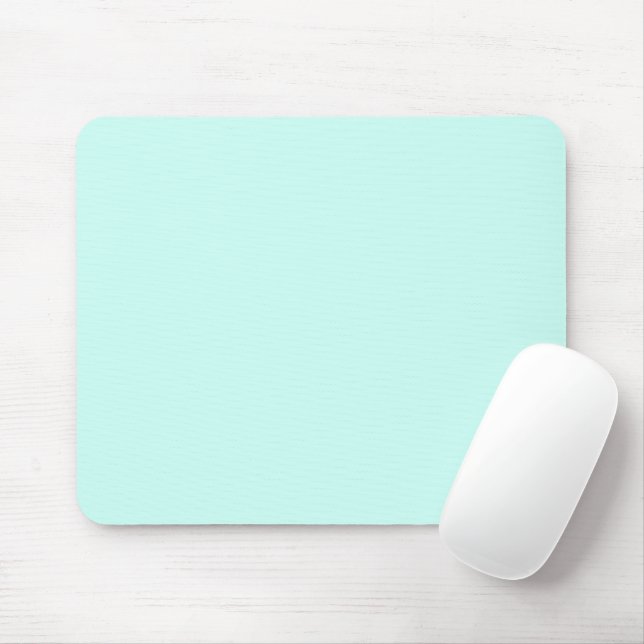 Solid cameo green mint soft turquoise mouse pad (With Mouse)