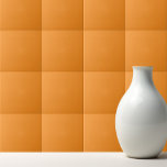 Solid carrot orange ceramic tile<br><div class="desc">Trendy simple design in carrot orange solid color.</div>