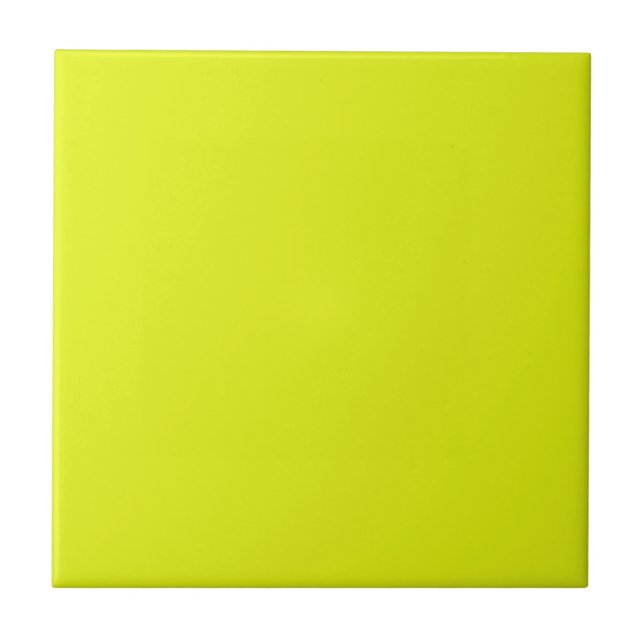 Solid Chartreuse Color Ceramic Tile (Front)