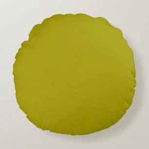 Solid Chartreuse Green Pop of Colour Round Cushion
