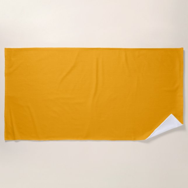 Solid cheese orange beach towel (Front)