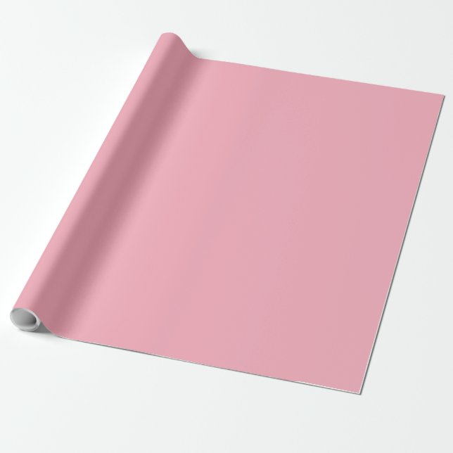 Solid cherry blossom pink wrapping paper (Unrolled)