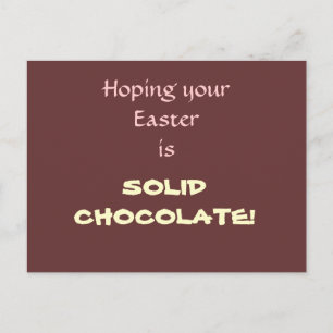 Solid Chocolate Easter Holiday Postcard