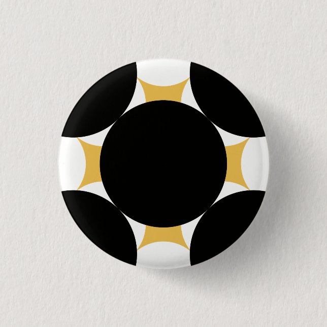 Solid Circle Cross by Kenneth Yoncich 3 Cm Round Badge (Front)