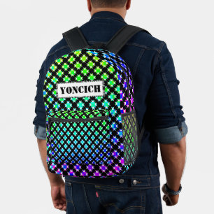 Solid Circle Cross by Kenneth Yoncich Printed Backpack