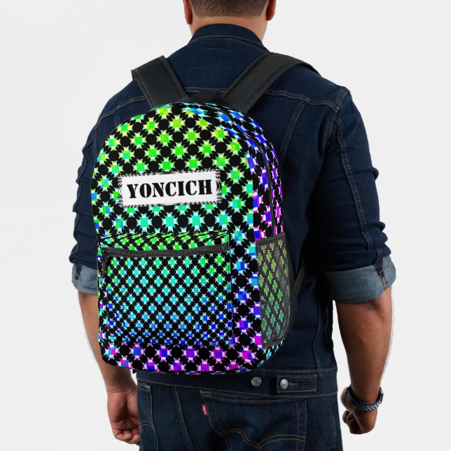 Solid Circle Cross by Kenneth Yoncich Printed Backpack (Insitu (Model))