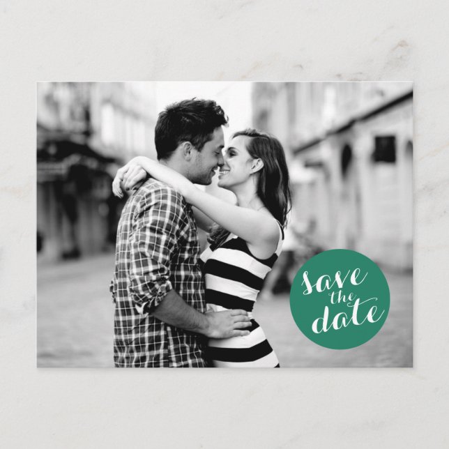 SOLID CIRCLE | SAVE THE DATE ANNOUNCEMENT POSTCARD (Front)