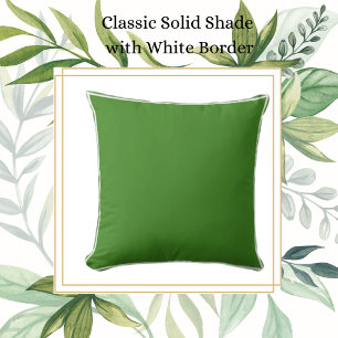 Solid Classic Emerald Green with White Trim Cushion