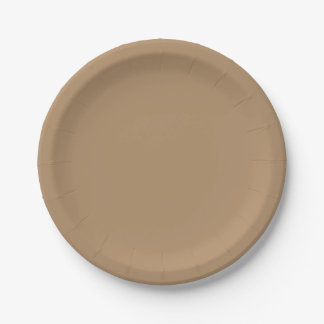 Solid Classic Soft Tan Paper Plate