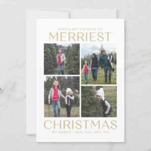Solid Clean Collage Editable Colour Christmas Card