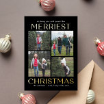 Solid Clean Collage FOIL Christmas Photo Card<br><div class="desc">Celebrate the season with this modern and stylish card from Berry Berry Sweet. Visit berryberrysweet.com for stylish stationery and personalised gifts!</div>