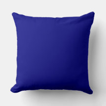 Solid Clear Bright Navy Blue Throw Pillow AH2023