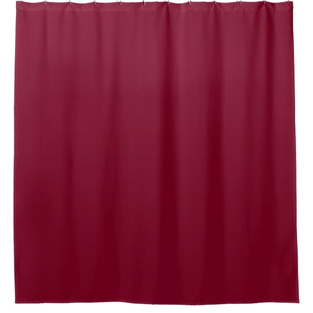 Solid color burgundy maroon shower curtain (Front)