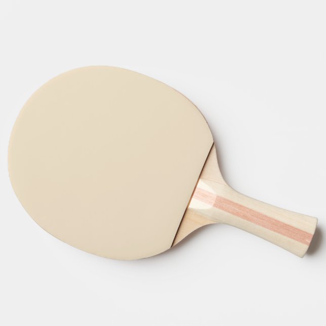 Solid color cream light beige ping pong paddle (Side)