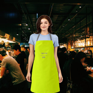 solid color fluorescent yellow - your logo apron