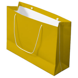 Solid color goldenrod plain mustard yel large gift bag