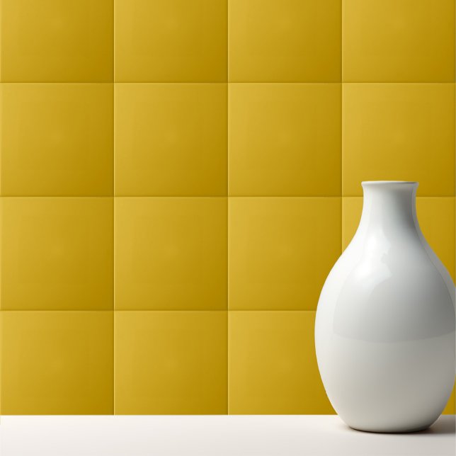 Solid color mustard yellow ceramic tile (Creator Uploaded)