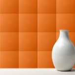 solid color orange ceramic tile<br><div class="desc">Trendy simple design in tiger orange solid color.</div>