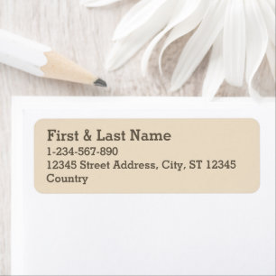 Solid color plain Champagne beige Return Address Label