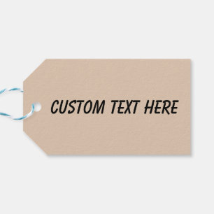 Solid color plain Palomino beige Gift Tags