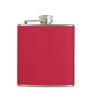 Solid color plain true red hip flask
