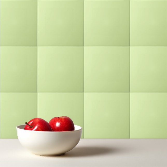 Solid color soft honeydew green ceramic tile (Creator Uploaded)