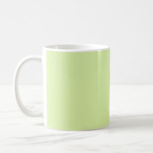 Solid color soft honeydew green coffee mug