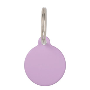 Solid color soft orchid pastel purple lilac pet tag