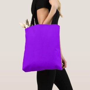Solid color vivid purple tote bag