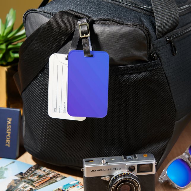 Solid Colour American Luggage Tag (Front & Back)