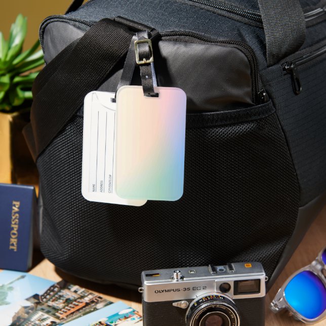 Solid Colour American Luggage Tag (Front & Back)